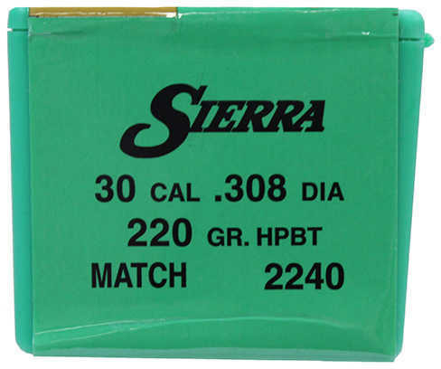 Sierra 30 Caliber 220 Grains HPBT Match (Per 500) 2240C