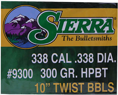 Sierra 338 Caliber 300 Grains HPBT Match (Per 500) 9300