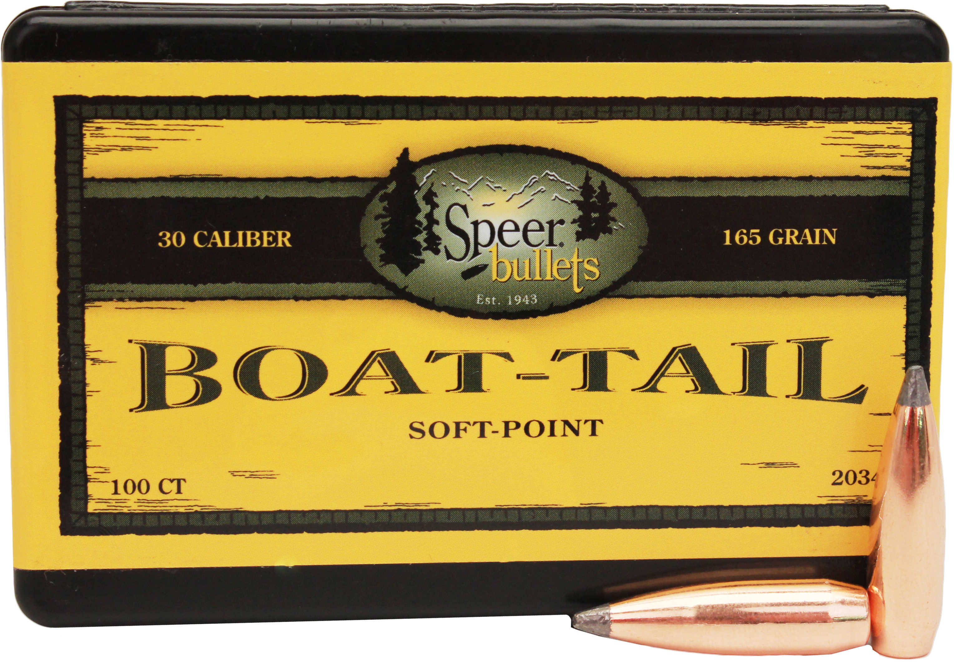 Speer 30 Caliber 165 Grains Spitzer SP BT (Per 100) 2034