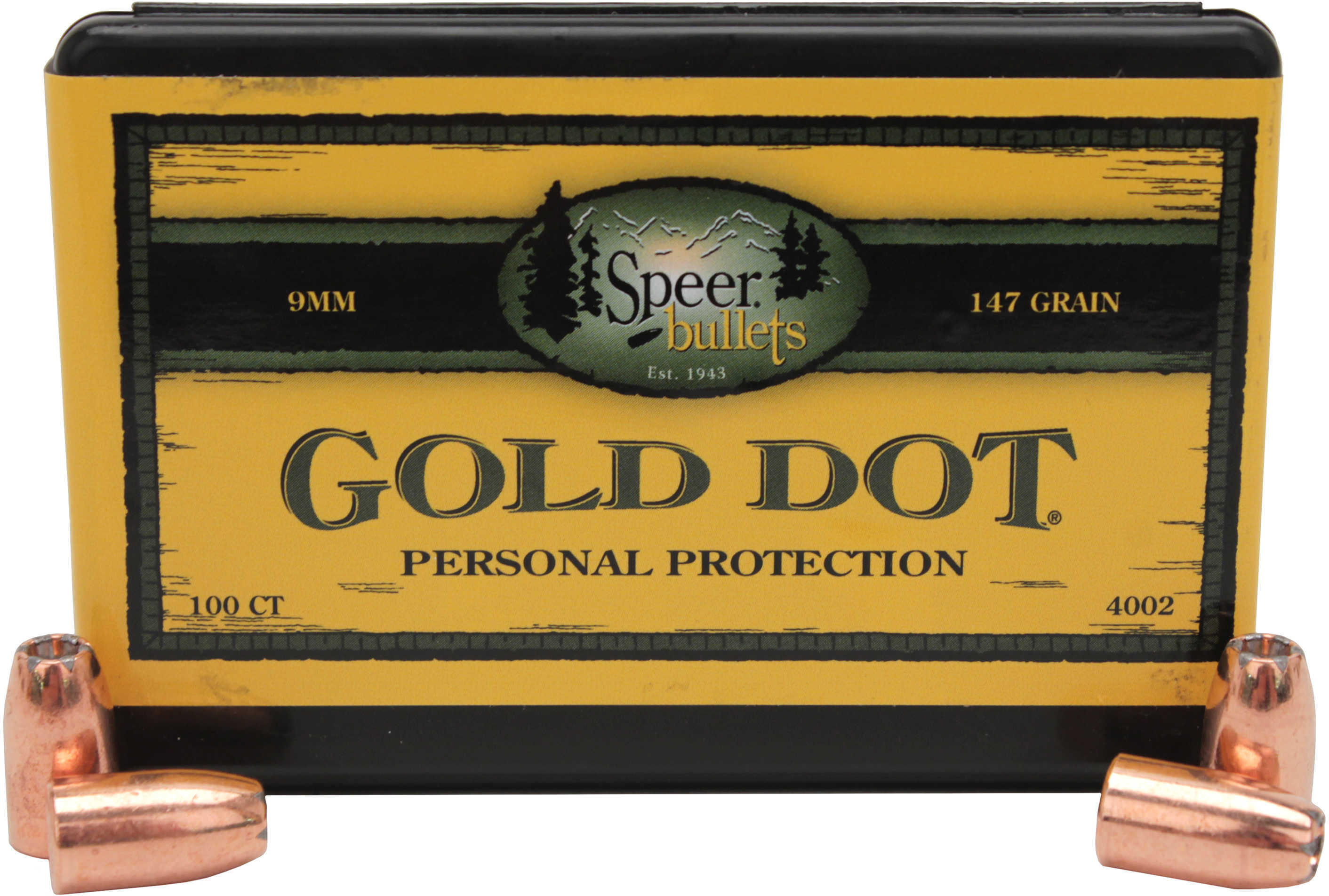 Speer Gold Dot Bullets 9mm 147 Grains GDHP box of 100