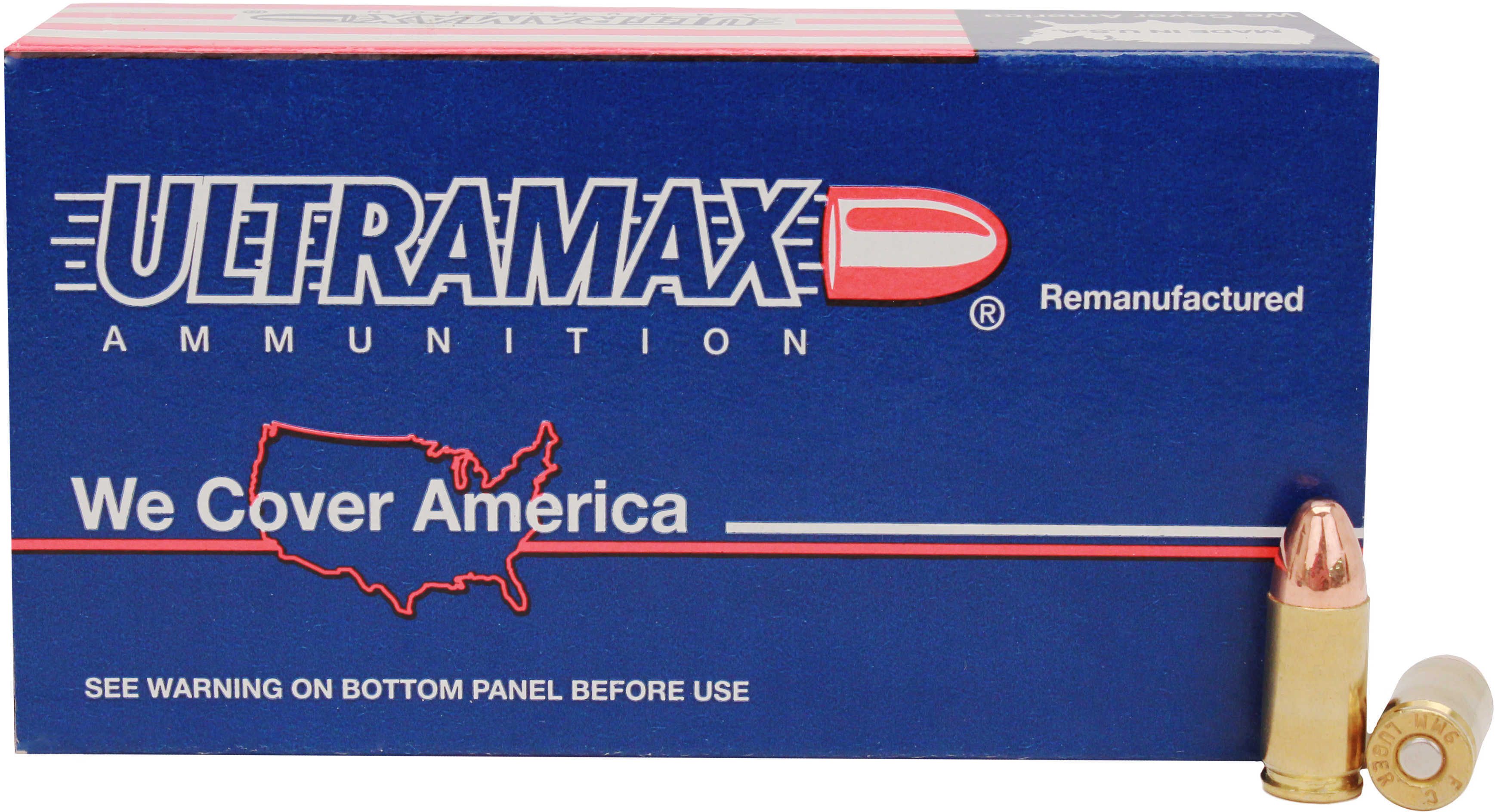 9mm Luger 50 Rounds Ammunition Ultramax 115 Grain Full Metal Jacket