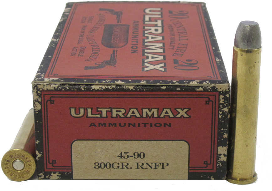 45-90 Winchester 20 Rounds Ammunition Ultramax 300 Grain Lead