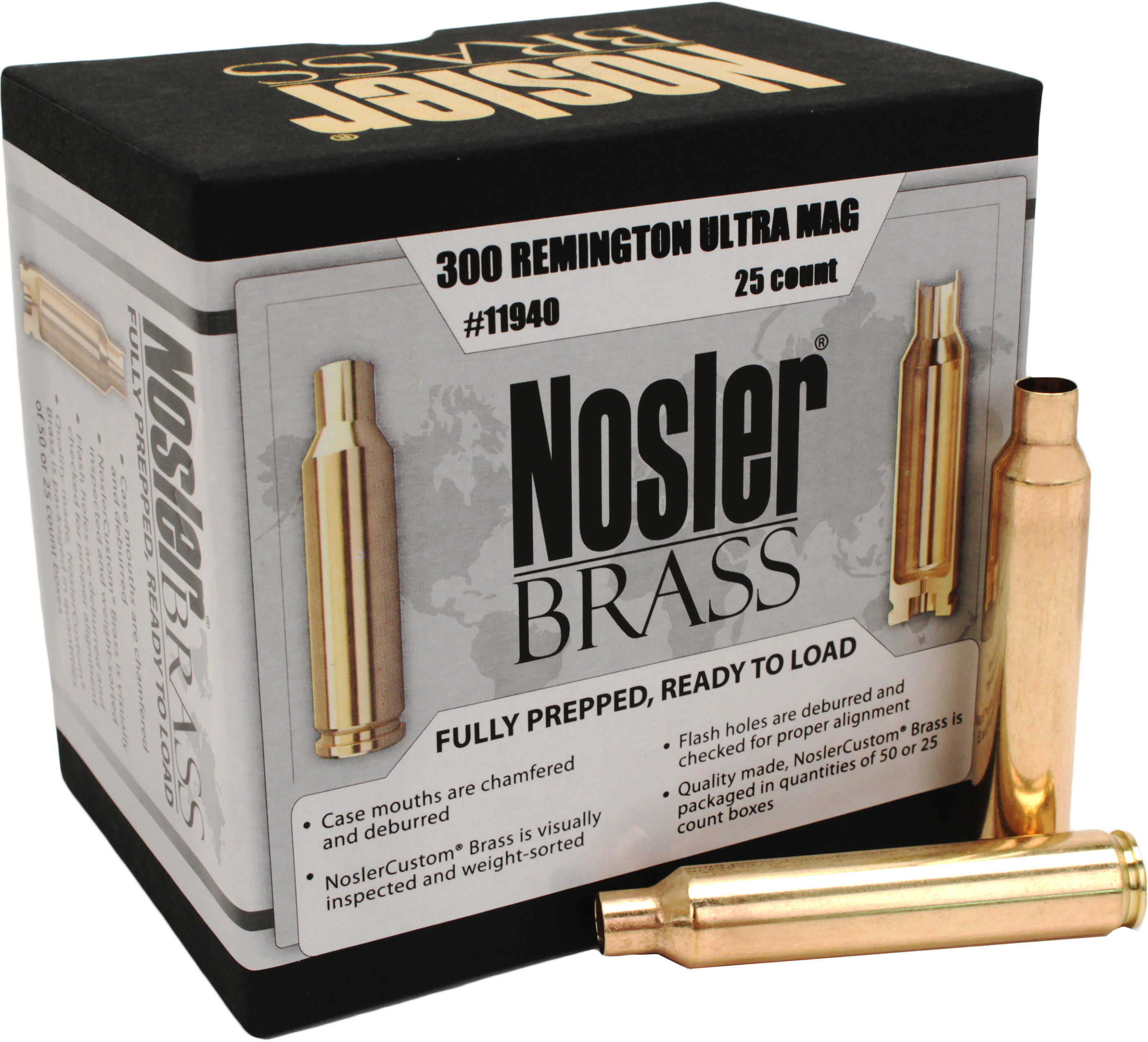 Nosler Brass 300 Remington Ultra Magnum (Per 25) Md: 11940