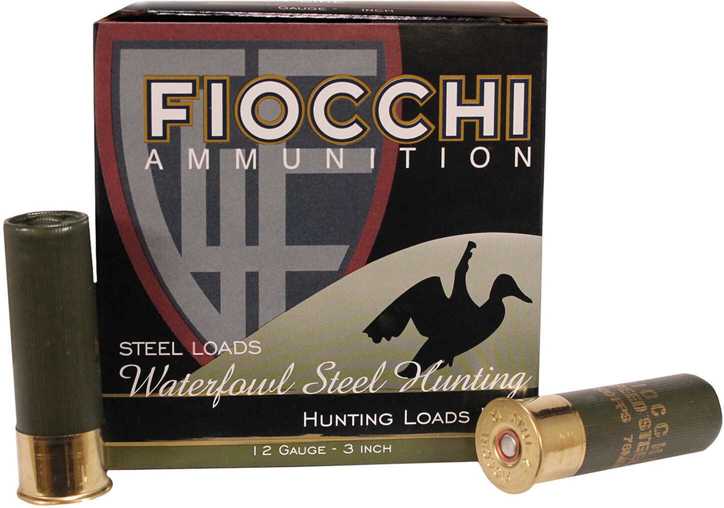 12 Gauge 25 Rounds Ammunition Fiocchi Ammo 3" 1 1/4 oz Steel #1