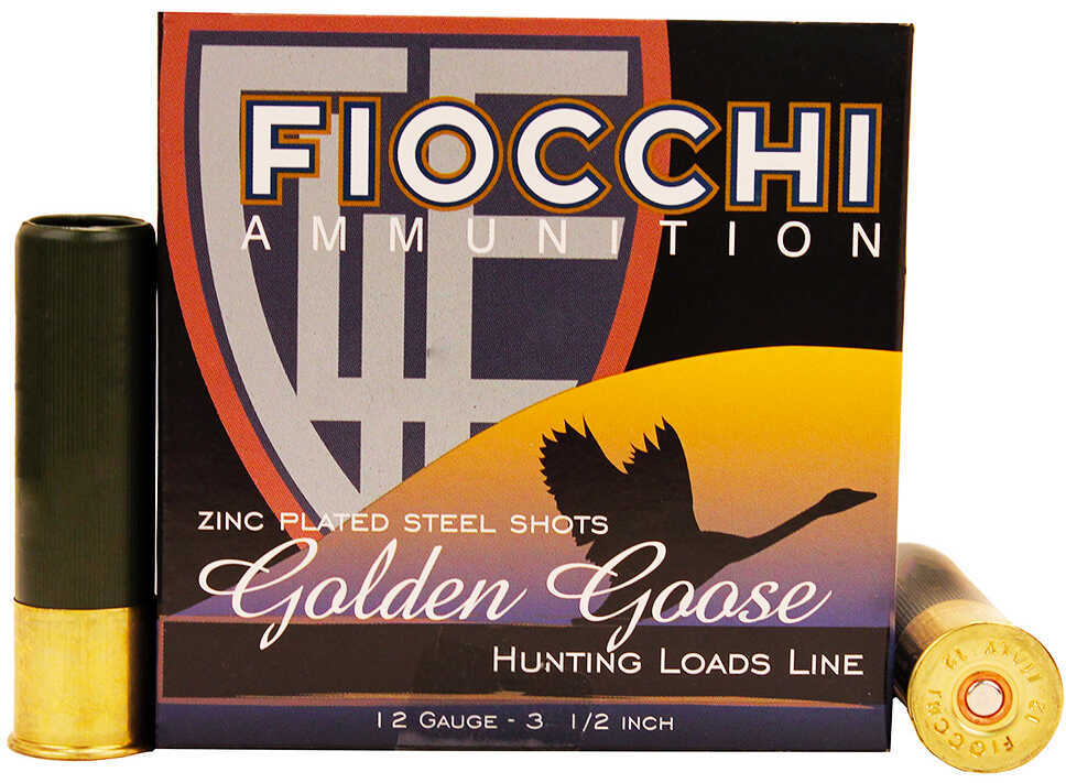 12 Gauge 25 Rounds Ammunition Fiocchi Ammo 3 1/2" 1 5/8 oz Steel #1