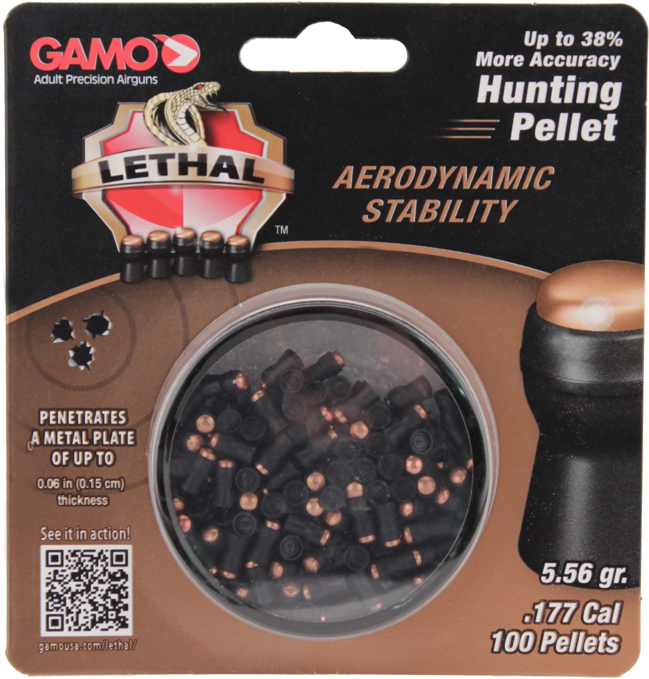 Gamo Lethal Pellets 177PEL Blister Card 100/Pack 632274054-img-1