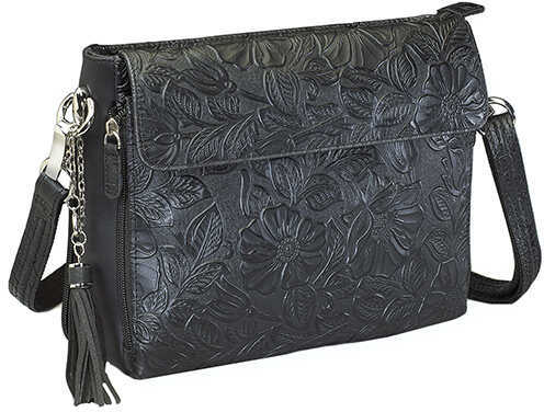 Gun Toten Mamas Tooled Cowhide Handbag, Black Md: Gtm-22/bk