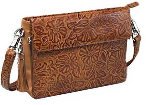 Gun Toten Mamas Tooled Cowhide Handbag Tan