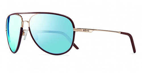 Revo Brand Group Carlisle Sunglasses Gold Frame Blue Water Crystal Lens Md: 1030 04 GBL