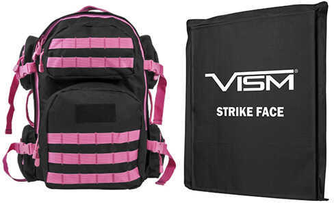 NcStar Tactical Backpack with 10"x12" Square Panels, Black & Pink Md: BSCBPK2911-A