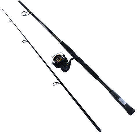 Daiwa BG Saltwater Pre-Mounted Spinning Combo 8' Length, 2 Piece Rod, 7 Bearings, Medium Power Md: BG4000/