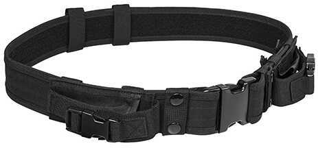 NcStar Vism Tactical Belt with Two Pouches Black Md: CVBLT2978B