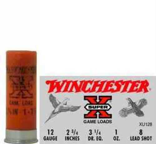 12 Gauge 25 Rounds Ammunition <span style="font-weight:bolder; ">Winchester</span> 2 3/4" 1 oz Lead #8