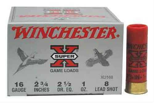 16 Gauge 25 Rounds Ammunition Winchester 2 3/4" 7/8 oz Lead #8