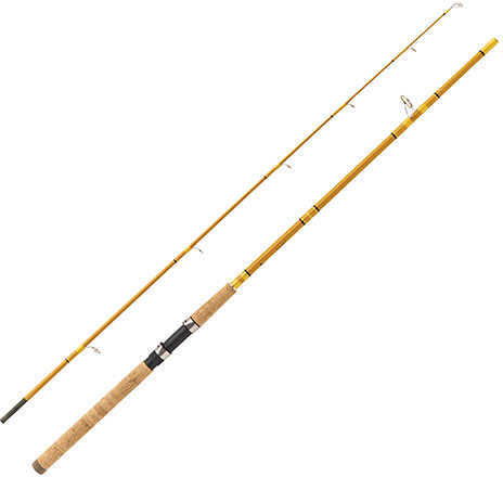 Eagle Claw Fishing Tackle Crafted Glass Spinning Rod 6 Length 2 Piece Gold Medium Md: CG8MHS2