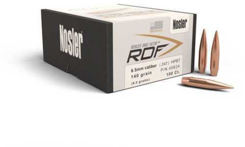Nosler RDF <span style="font-weight:bolder; ">6.5mm</span> 140 Grain HPBT Bullets Per 100 Md: 49824