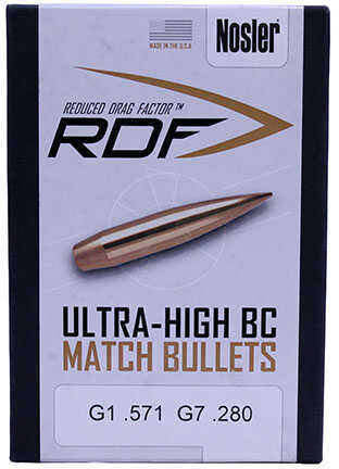 Nosler RDF 6mm, 105 Grain, Jacketed Hollow Point Reloading Bullets, 500 Per Box Md: 53411