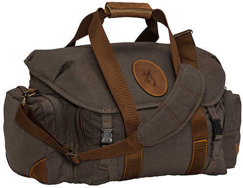 Browning Lona Canvas/Leather Range Bag, Flint/Brown Md: 121388691