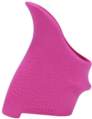 Click to see larger image. Hogue Grips HandAll Beavertail Fits S&W M&P Shield/Ruger LC9 Rubber Finger Grooves Pink 18407