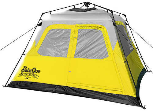 PahaQue Basecamp Quick Pitch 6 Person Tent, Gray/Yellow Md: PQF100
