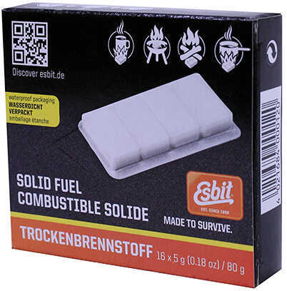 Esbit Solid Fuel 16 Piece, X 5g Md: E-FUEL-16X5