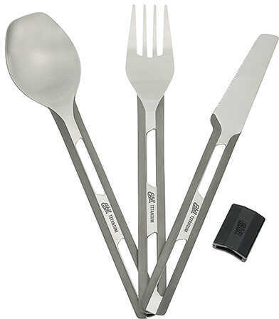 Esbit Titanium Cutlery Set with Silicon Holder
