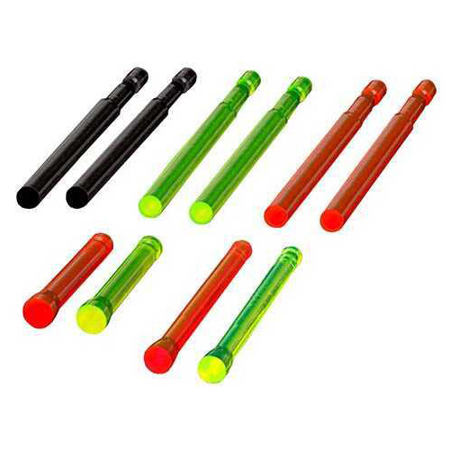 Hi-Viz LiteWave Handgun Replacement LitePipe Set. Includes Green and Red Front LitePipes Two Sizes Plus