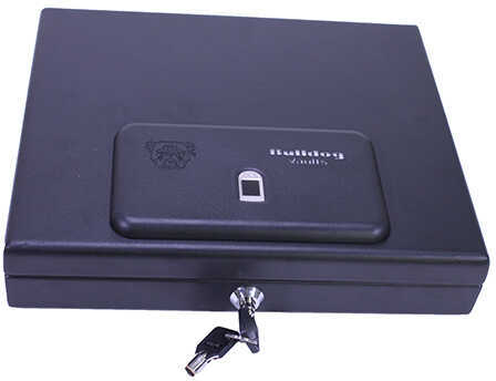 Bulldog Cases Top Load Pistol Vault 11.5" x 9.8" 2.5" Biometric Fingerprint Magnum Black Md: BD4055B