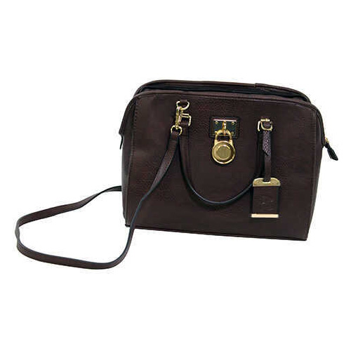 Bulldog Cases Concealed Carrie Purse Satchel Chocolate Brown