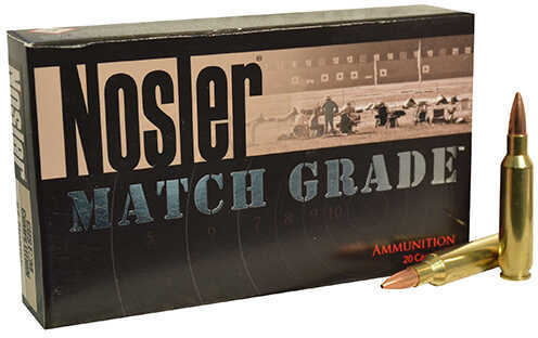 22 Nosler 20 Rounds Ammunition 77 Grain Hollow Point Boat Tail