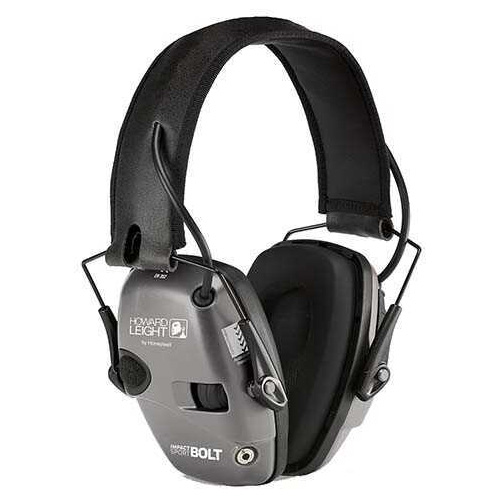 Howard Leight Impact Sport Bolt Earmuff Gray Electronic Folding R-02232