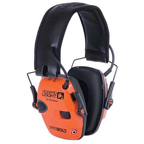 Howard Leight Impact Sport Bolt Earmuff Orange Electronic Folding R-02231