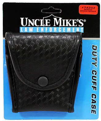 Uncle Mikes Mirage Compact Cuff Case with Flap Basketweave Black Md: 74352