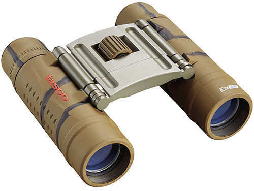 Tasco Essentials Binoculars 10x25mm, Roof Prism, Brown, Boxed Md: 168125B