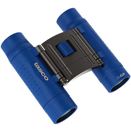 Tasco Essentials Binoculars 10x25mm, Roof Prism, Blue, Boxed Md: 168125BL