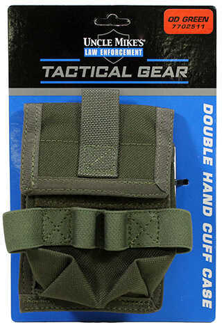 Uncle Mikes Double Cuff Pouch, Molle Cmpatble Olive Drab Green Md: 7702511