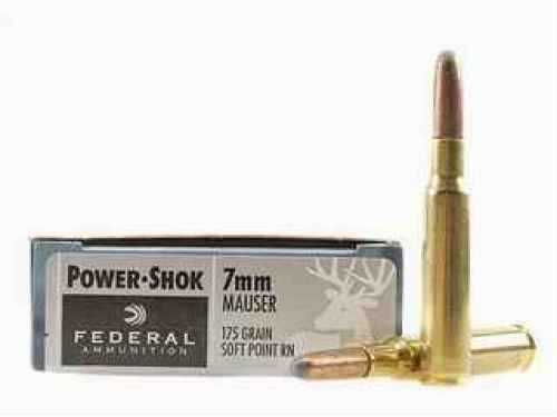 7x57mm Mauser 20 Rounds Ammunition Federal Cartridge 175 Grain Soft Point