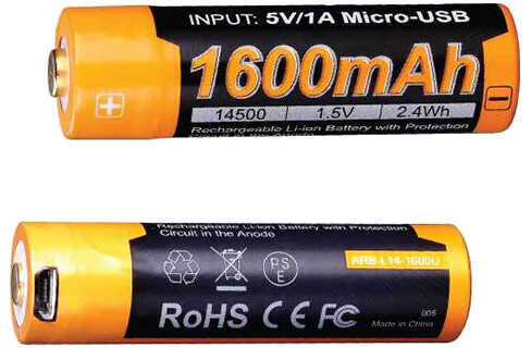 Fenix Lights Flashlights USB Rechargeable Li-ion 14500 Battery Md: ARB-L14-1600U