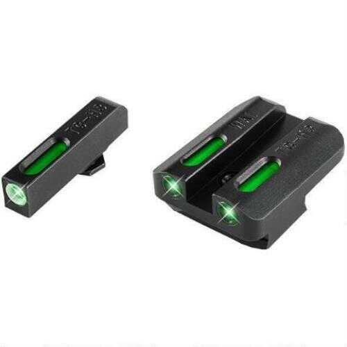Truglo TFX Sight Set For Ruger American Pistols Front/Rear Green Fortress Finish Md: TG13RS3A