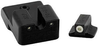 Truglo TG-TG231N3W Tritium Pro Night Sights Square Green With White Outline Front/U-Notch Rear Nitride Fortress