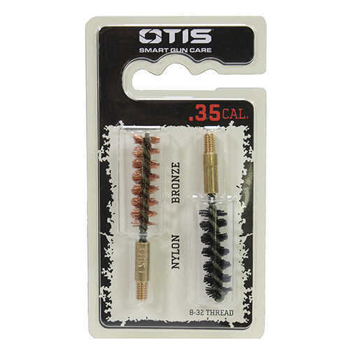 Otis Technologies Bore Brush .35 Caliber 2-Pk 1-Nylon 1-Bronze 8-32 Thread