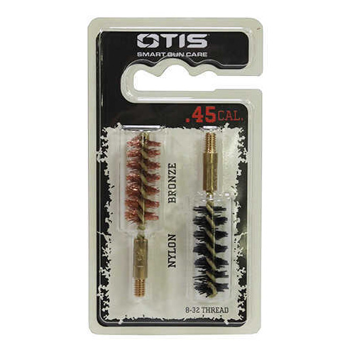 Otis Technologies Bore Brush .45 Caliber 2-Pk 1-Nylon 1-Bronze 8-32 Thread