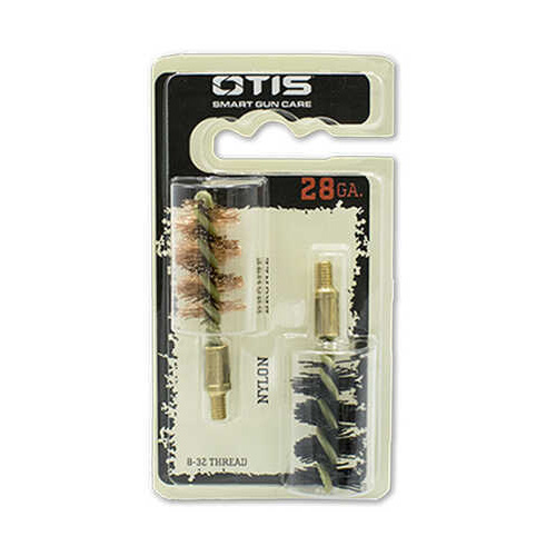 Otis Technologies 0Tis Bore Brush .28 Gauge 2-Pack 1-Nylon 1-Bronze 8-32MM Thread