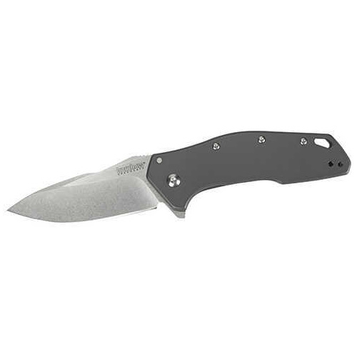 Kershaw Eris Folding Knife 8CR13MOV Stonewashed Plain Modified Drop Point Flipper FRAME Lock Reversible Carry 3" Steel T