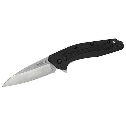 Kershaw Dividend Folding Knife 420HC/Satin Plain Flipper/Pocket Clip 3" Glass-Filled Nylon 1812