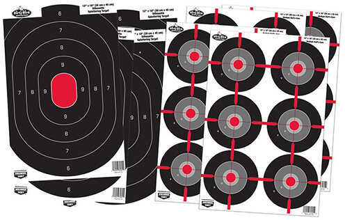 Birchwood Casey Bc-35725 Dirty Bird Combo Pack Silhouette/Bullseye Paper Target 12" X 18" 8 Per Pkg