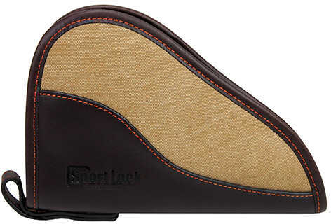 Click to see larger image. Birchwood Casey 06483 Sportlock Handgun 8" Tan W/Brown Trim Leather & Canvas