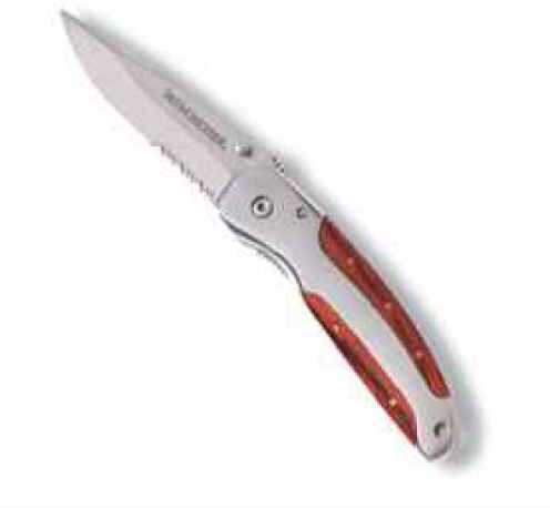 Winchester Knives Wood Folder 3" Serrated 22-41335