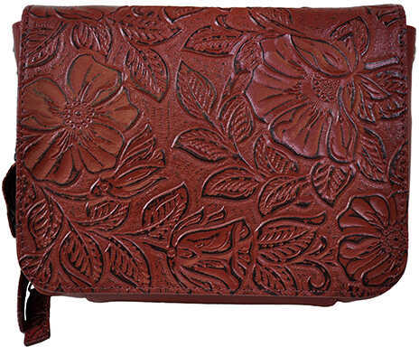 Gun Toten Mamas Cross Body Organizer Tooled Cowhide, Cherry Md: GTM-15TLD/CHRY