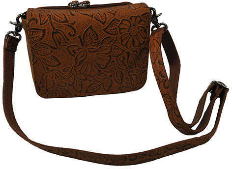 Gun Toten Mamas Cross Body Organizer Tooled Cowhide, Tan Md: GTM-15TLD/TN